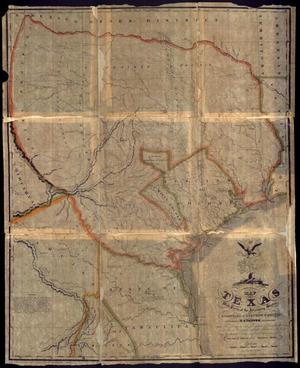 "Map of Texas With Parts of the Adjoining States"