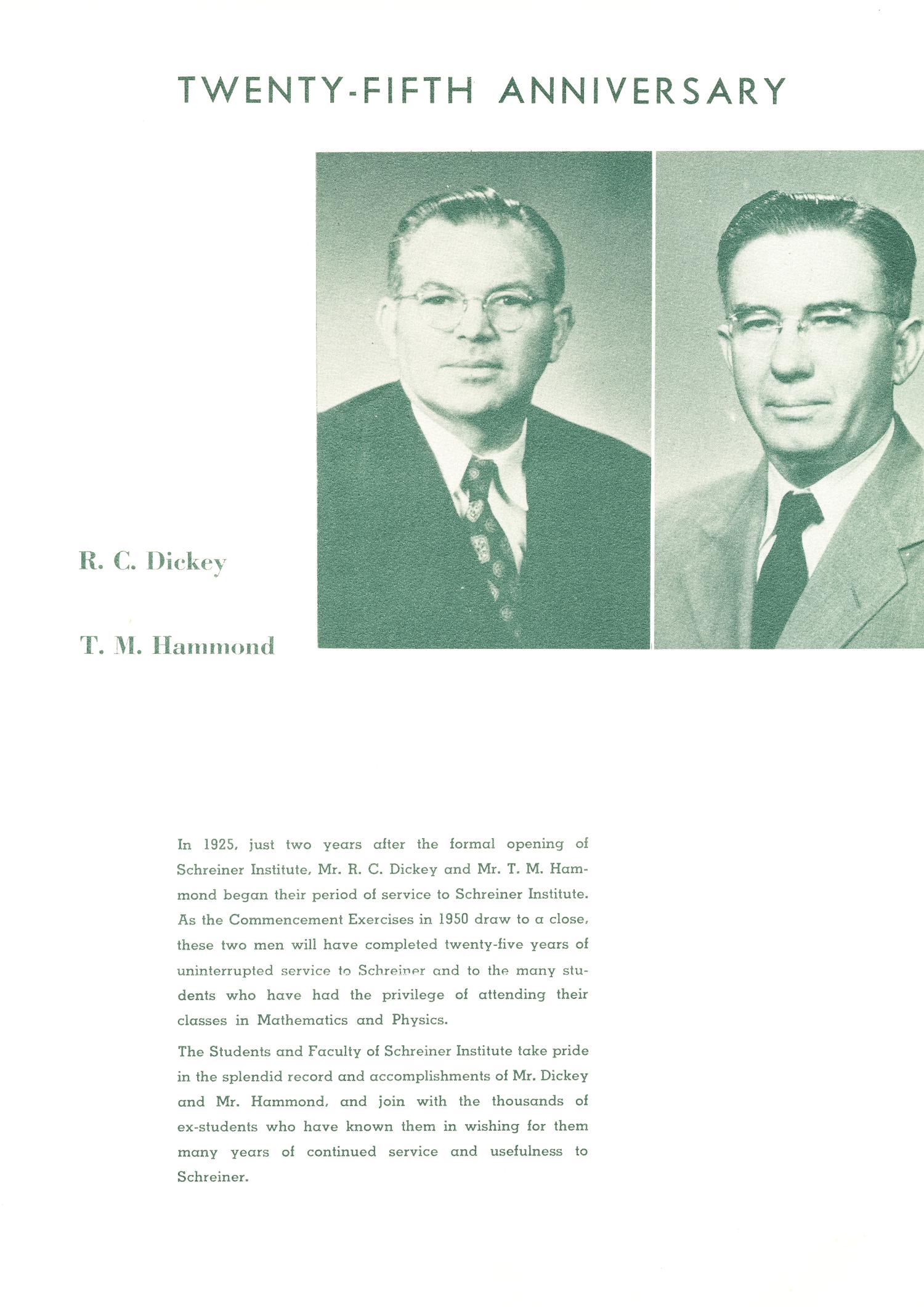 The Recall, Yearbook of Schreiner Institute, 1950
                                                
                                                    9
                                                