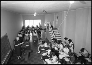 Primary view of object titled 'Nixon-Clay College Classroom with Students'.