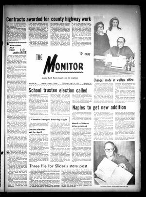 Primary view of object titled 'The Naples Monitor (Naples, Tex.), Vol. 85, No. 25, Ed. 1 Thursday, February 10, 1972'.