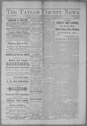 The Taylor County News. (Abilene, Tex.), Vol. 2, No. 39, Ed. 1 Friday, December 10, 1886