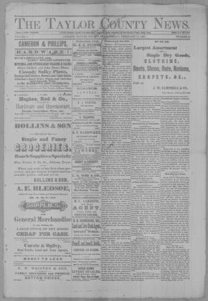 The Taylor County News. (Abilene, Tex.), Vol. 2, No. 48, Ed. 1 Friday, February 11, 1887