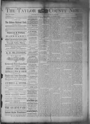 Primary view of object titled 'The Taylor County News. (Abilene, Tex.), Vol. 4, No. 35, Ed. 1 Friday, November 9, 1888'.
