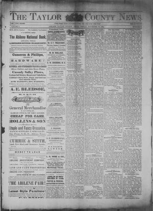 The Taylor County News. (Abilene, Tex.), Vol. 4, No. 38, Ed. 1 Friday, November 30, 1888