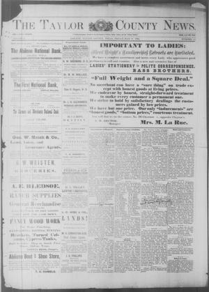 The Taylor County News. (Abilene, Tex.), Vol. 6, No. 12, Ed. 1 Friday, May 16, 1890