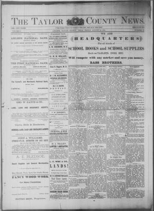 The Taylor County News. (Abilene, Tex.), Vol. 6, No. 27, Ed. 1 Friday, August 29, 1890