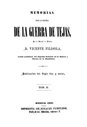 Primary view of object titled 'Memorias Para la Historia de la Guerra de Tejas: Volumen 2'.
