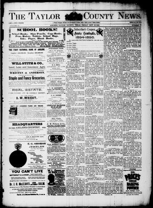 The Taylor County News. (Abilene, Tex.), Vol. 10, No. 32, Ed. 1 Friday, September 28, 1894