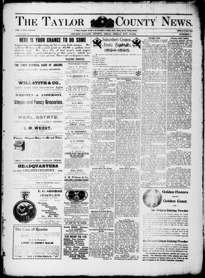 The Taylor County News. (Abilene, Tex.), Vol. 10, No. 40, Ed. 1 Friday, November 23, 1894