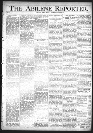 Primary view of object titled 'The Abilene Reporter. (Abilene, Tex.), Vol. 10, No. 40, Ed. 1 Friday, October 2, 1891'.