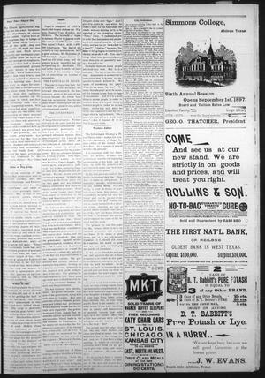 Primary view of object titled 'The Abilene Reporter (Abilene, Tex.), Vol. 16, No. 37, Ed. 1 Friday, September 10, 1897'.