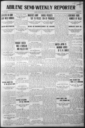 Primary view of object titled 'Abilene Semi-Weekly Reporter (Abilene, Tex.), Vol. 31, No. 27, Ed. 1 Friday, March 10, 1911'.