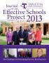 Journal/Magazine/Newsletter: Journal of the Effective Schools Project, Volume 20, 2013