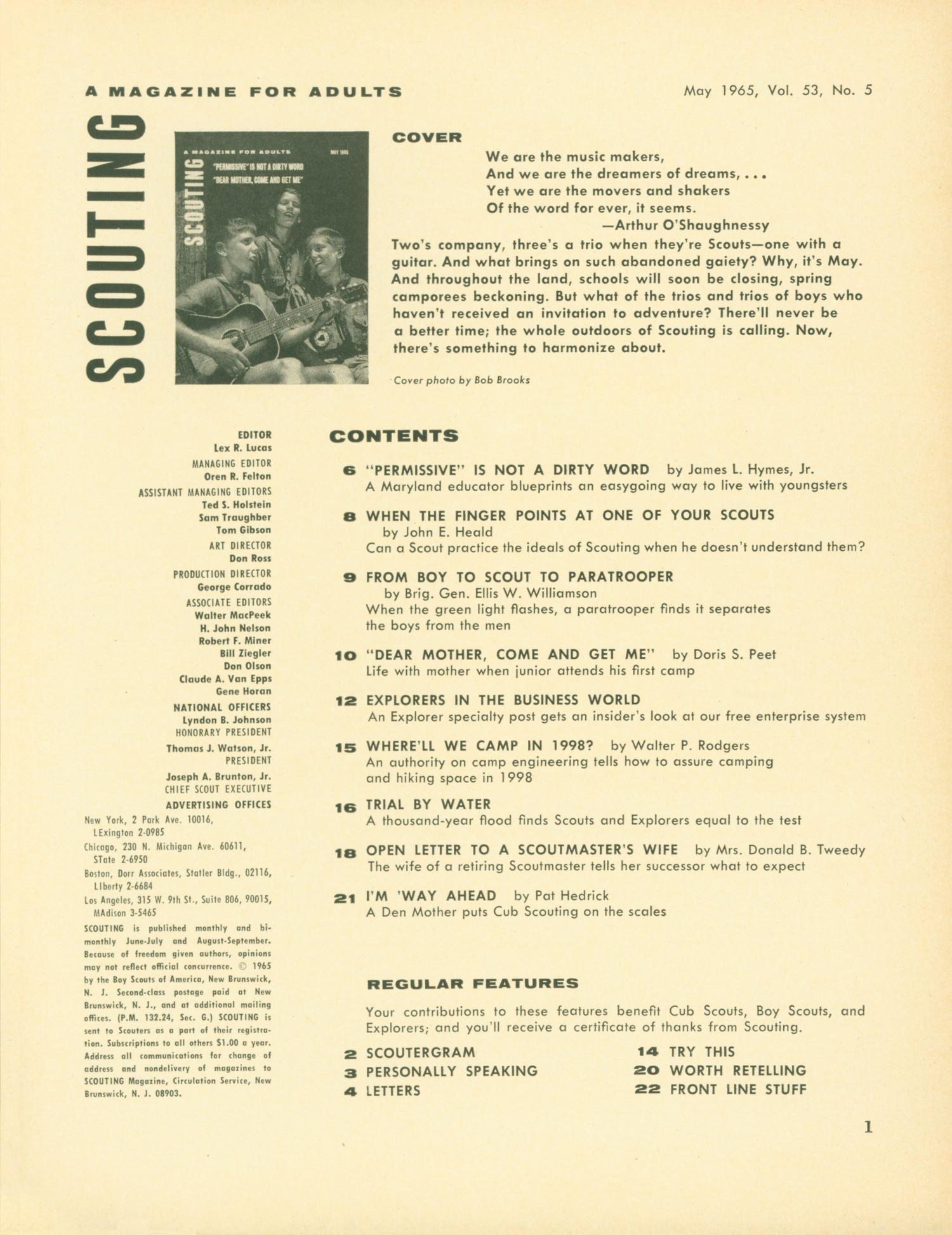 Scouting, Volume 53, Number 5, May 1965
                                                
                                                    1
                                                