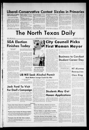 The North Texas Daily (Denton, Tex.), Vol. 59, No. 101, Ed. 1 Wednesday, April 7, 1976