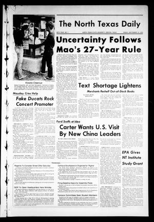 The North Texas Daily (Denton, Tex.), Vol. 60, No. 7, Ed. 1 Friday, September 10, 1976