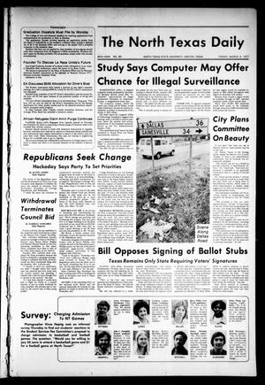 The North Texas Daily (Denton, Tex.), Vol. 60, No. 83, Ed. 1 Friday, March 4, 1977