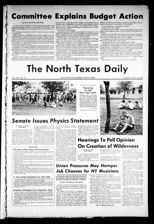The North Texas Daily (Denton, Tex.), Vol. 60, No. 101, Ed. 1 Thursday, April 14, 1977