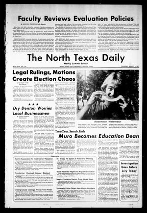 Primary view of object titled 'The North Texas Daily (Denton, Tex.), Vol. 60, No. 119, Ed. 1 Thursday, August 4, 1977'.