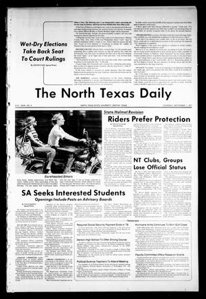 The North Texas Daily (Denton, Tex.), Vol. 61, No. 3, Ed. 1 Thursday, September 1, 1977