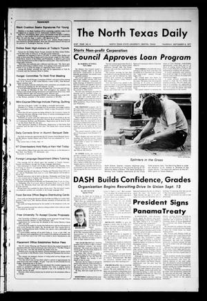 The North Texas Daily (Denton, Tex.), Vol. 61, No. 6, Ed. 1 Thursday, September 8, 1977