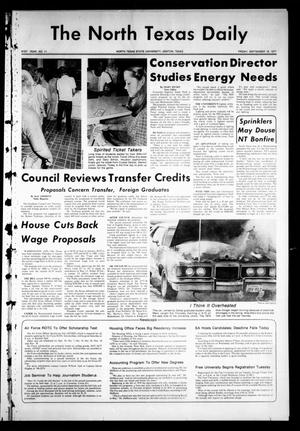 The North Texas Daily (Denton, Tex.), Vol. 61, No. 11, Ed. 1 Friday, September 16, 1977