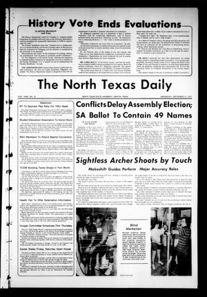 The North Texas Daily (Denton, Tex.), Vol. 61, No. 13, Ed. 1 Wednesday, September 21, 1977