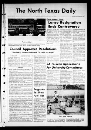 The North Texas Daily (Denton, Tex.), Vol. 61, No. 14, Ed. 1 Thursday, September 22, 1977