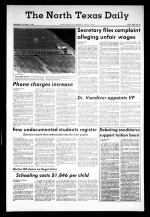 The North Texas Daily (Denton, Tex.), Vol. 64, No. 18, Ed. 1 Wednesday, October 1, 1980