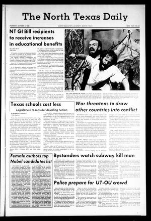 The North Texas Daily (Denton, Tex.), Vol. 64, No. 23, Ed. 1 Thursday, October 9, 1980
