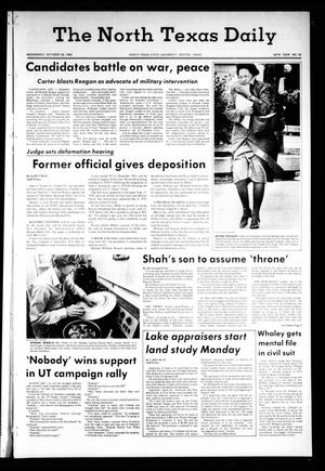 The North Texas Daily (Denton, Tex.), Vol. 64, No. 34, Ed. 1 Wednesday, October 29, 1980