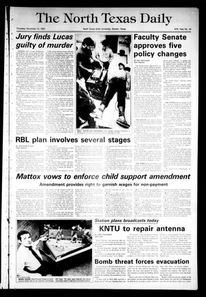 The North Texas Daily (Denton, Tex.), Vol. 67, No. 43, Ed. 1 Thursday, November 10, 1983