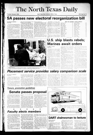 The North Texas Daily (Denton, Tex.), Vol. 67, No. 70, Ed. 1 Thursday, February 9, 1984