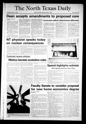 Primary view of object titled 'The North Texas Daily (Denton, Tex.), Vol. 67, No. 89, Ed. 1 Wednesday, March 14, 1984'.