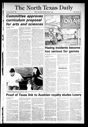 The North Texas Daily (Denton, Tex.), Vol. 67, No. 110, Ed. 1 Thursday, April 26, 1984