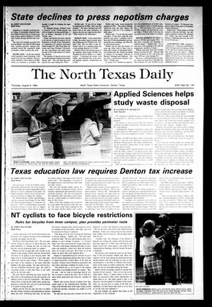 The North Texas Daily (Denton, Tex.), Vol. 67, No. 120, Ed. 1 Thursday, August 9, 1984