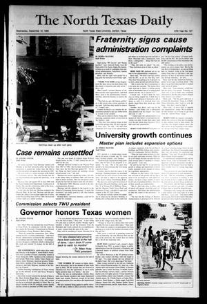 The North Texas Daily (Denton, Tex.), Vol. 67, No. 127, Ed. 1 Wednesday, September 12, 1984