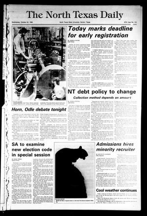 The North Texas Daily (Denton, Tex.), Vol. 67, No. 151, Ed. 1 Wednesday, October 24, 1984
