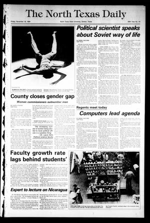 The North Texas Daily (Denton, Tex.), Vol. 68, No. 44, Ed. 1 Friday, November 16, 1984