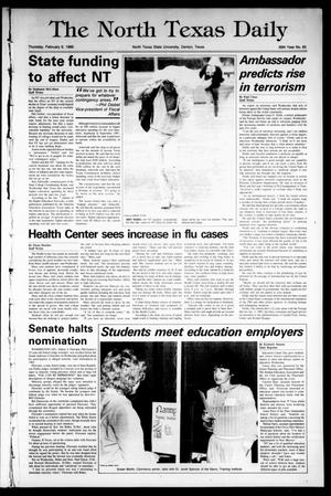 The North Texas Daily (Denton, Tex.), Vol. 69, No. 65, Ed. 1 Thursday, February 6, 1986