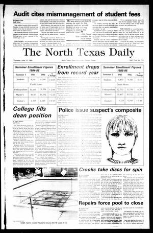 The North Texas Daily (Denton, Tex.), Vol. 69, No. 110, Ed. 1 Thursday, June 12, 1986