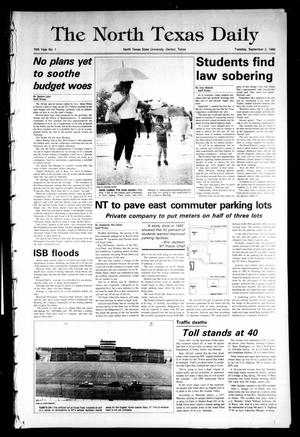 The North Texas Daily (Denton, Tex.), Vol. 70, No. 1, Ed. 1 Tuesday, September 2, 1986