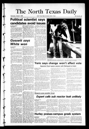 The North Texas Daily (Denton, Tex.), Vol. 70, No. 22, Ed. 1 Wednesday, October 8, 1986