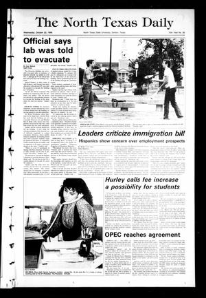 The North Texas Daily (Denton, Tex.), Vol. 70, No. 30, Ed. 1 Wednesday, October 22, 1986