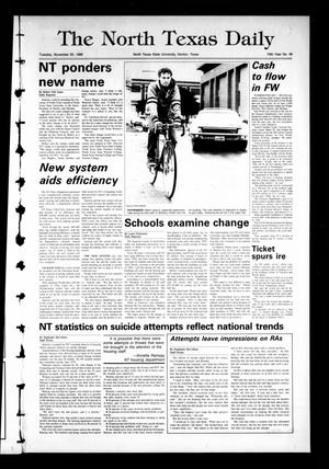 The North Texas Daily (Denton, Tex.), Vol. 70, No. 49, Ed. 1 Tuesday, November 25, 1986