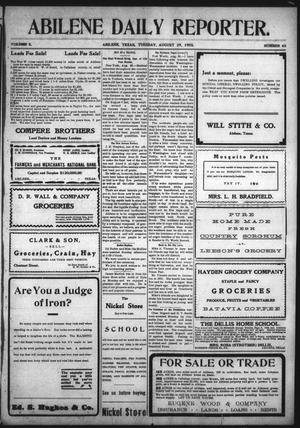 Abilene Daily Reporter. (Abilene, Tex.), Vol. 10, No. 45, Ed. 1 Tuesday, August 29, 1905