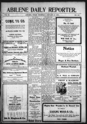 Abilene Daily Reporter. (Abilene, Tex.), Vol. 9, No. 168, Ed. 1 Thursday, January 19, 1905