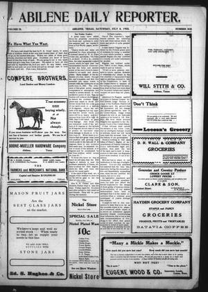 Primary view of object titled 'Abilene Daily Reporter. (Abilene, Tex.), Vol. 9, No. 320, Ed. 1 Saturday, July 8, 1905'.