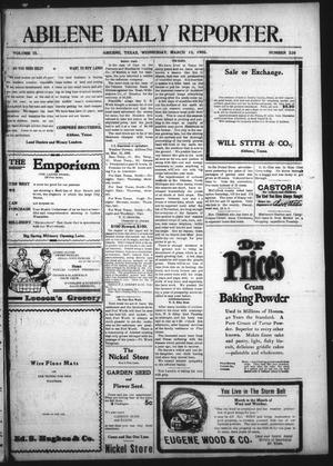 Abilene Daily Reporter. (Abilene, Tex.), Vol. 9, No. 220, Ed. 1 Wednesday, March 15, 1905