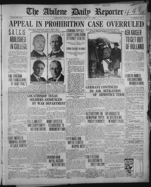 The Abilene Daily Reporter (Abilene, Tex.), Vol. 21, No. 313, Ed. 1 Wednesday, November 27, 1918
